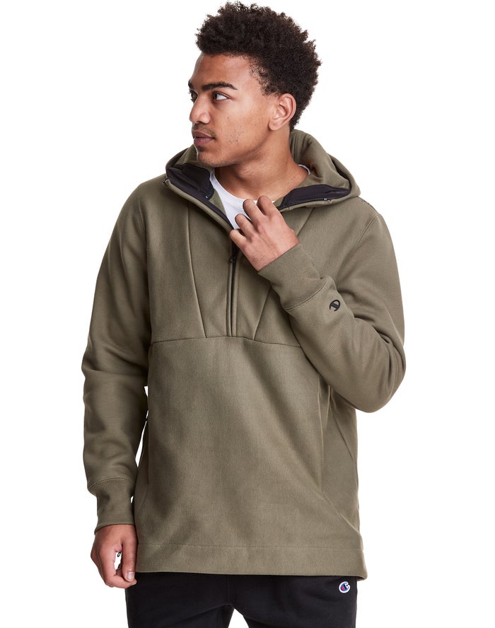 Champion Mens Hoodie NZ - Defender Series Reverse Weave® Stormshell Anorak Olive ( 2487-HOGQM )